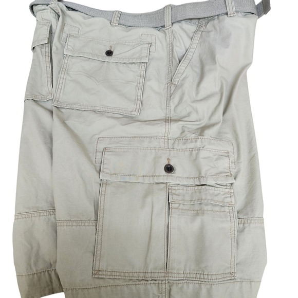 Levi's Men's Sz 40 X 12 (MEASURED) Heavy Cotton Beige Cargo Shorts - Picture 3 of 10
